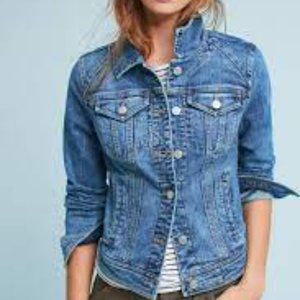 Anthropology  Pilcro and the Letterpress Farrah Denim Blue Jacket Small